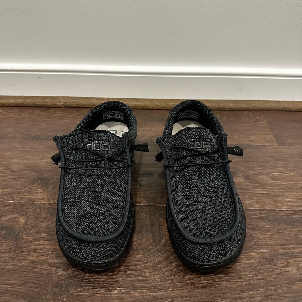 Hey Dude Wally Sox Micro Casual Unisex Shoes in Total Black